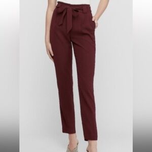 Express high rise paper bag dress pants